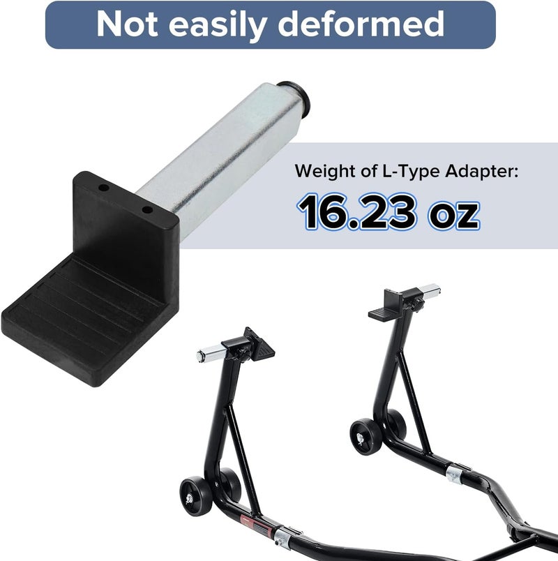 Donext Spool Lift Stand Attachments for Rear Sportbike Motorcycle Stands (Attachment ONLY), L-Shaped Adapter 1 Pair - Image 4